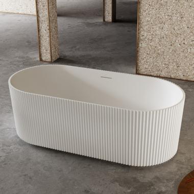 Ванна из искусственного камня ABBER Stein AS9601 белая матовая	