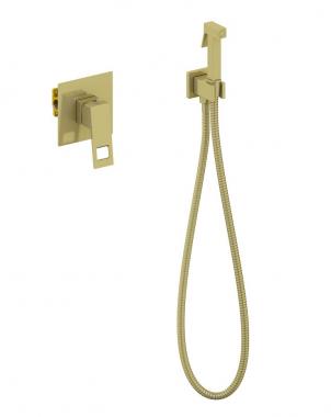 Смеситель Timo Briana 7189/17SM с гигиеническим душем, золото матовое	