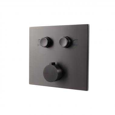 Встраиваемый смеситель для душа VSCV-421GM двухфункциональный, вороненая сталь	