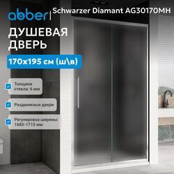 Душевая дверь ABBER Schwarzer Diamant AG30170MH