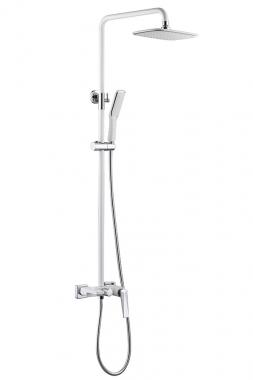 Стойка для душа со смесителем VENTURO белый + хром	