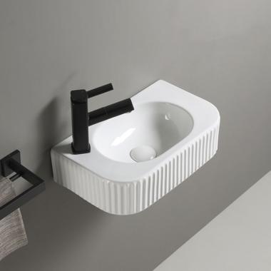 Раковина керамическая Vincea VBS-503, 450*270*115, подвесная, цвет белый	