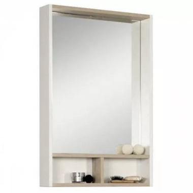  Зеркальный шкаф Акватон Йорк 55 Белый/Ясень фабрик	